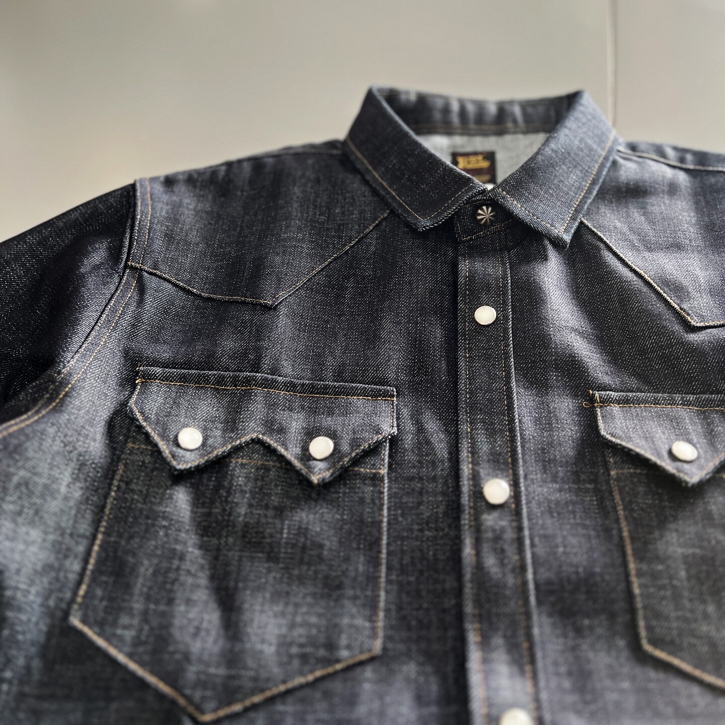 追逐灵魂 Vintage复古DOUBLE-R美式合身原浆DENIM牛仔衬衫12.5盎