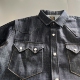 追逐灵魂Vintage复古DOUBLE系列美式 合身原浆DENIM牛仔衬衫 12.5盎