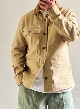 捡漏纯原货  BOBO英式复古老钱风帆布多袋猎装款工装外套Vintage