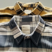 Plaid 乙已BEN S制平替BOWWOW日系宽大做旧破烂重磅格子衬衫 shirt