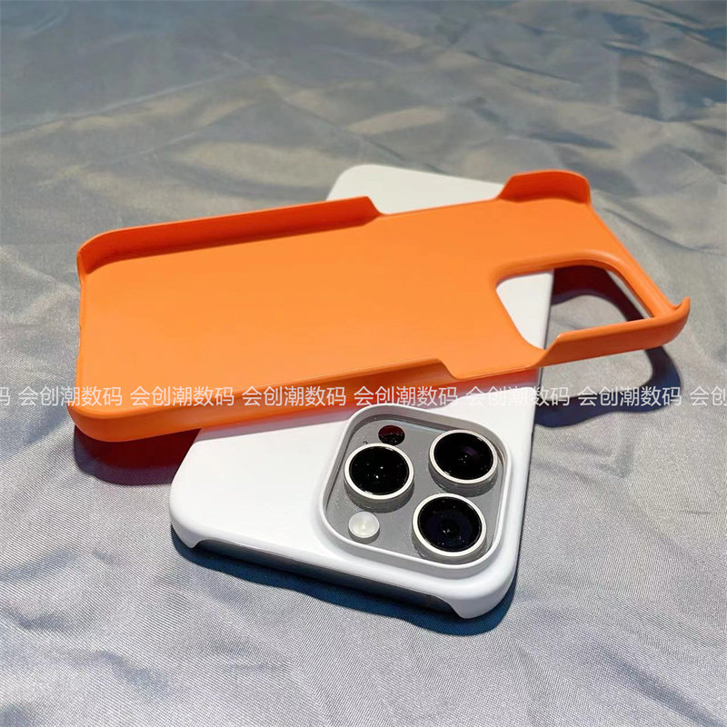 橙色简约超薄磨砂半包硬壳适用华为荣耀x50pro手机壳x40gt/x30新款magic6/magic5荣耀100软90硅胶荣耀80/70