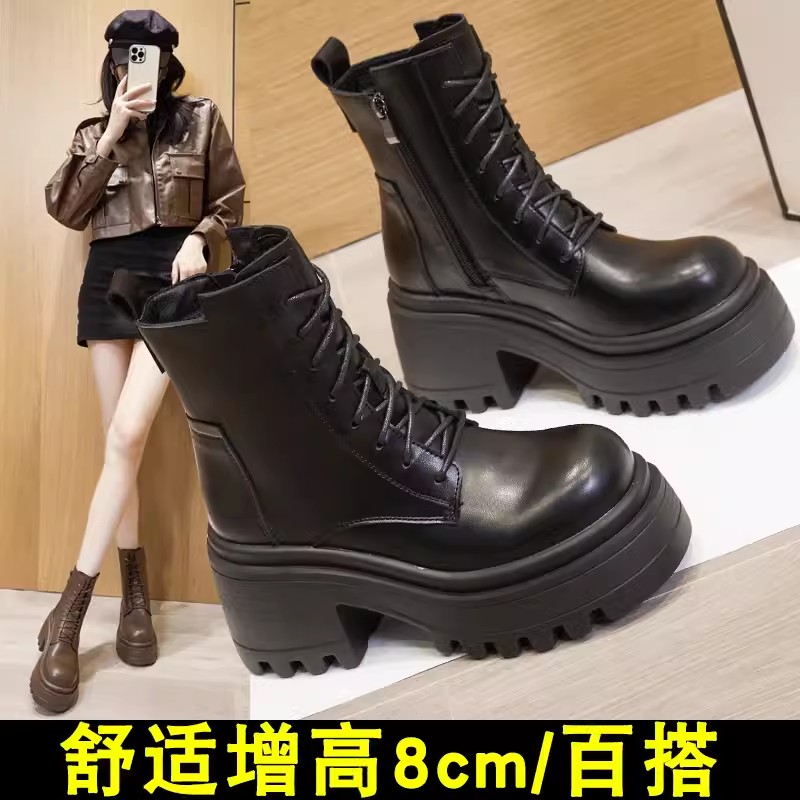 2025马丁靴靴子网红PU聚氨酯