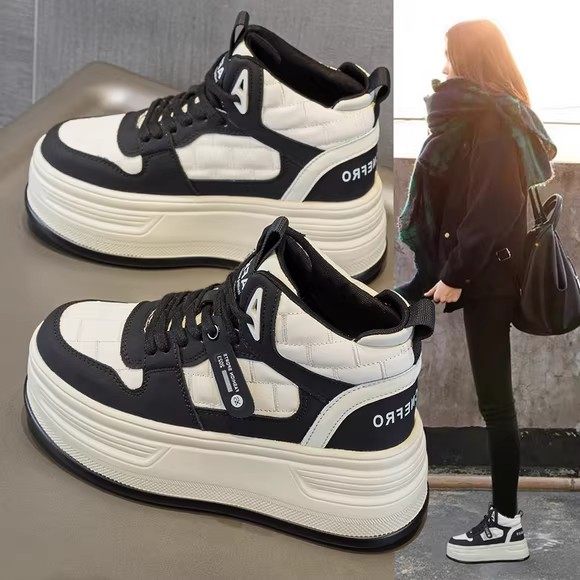 冬季加绒兔毛雪地靴女2025新款真皮休闲运动板鞋防滑加厚保暖棉鞋,女鞋,高帮鞋,淘宝优惠券,粉丝福利购,淘宝优惠卷