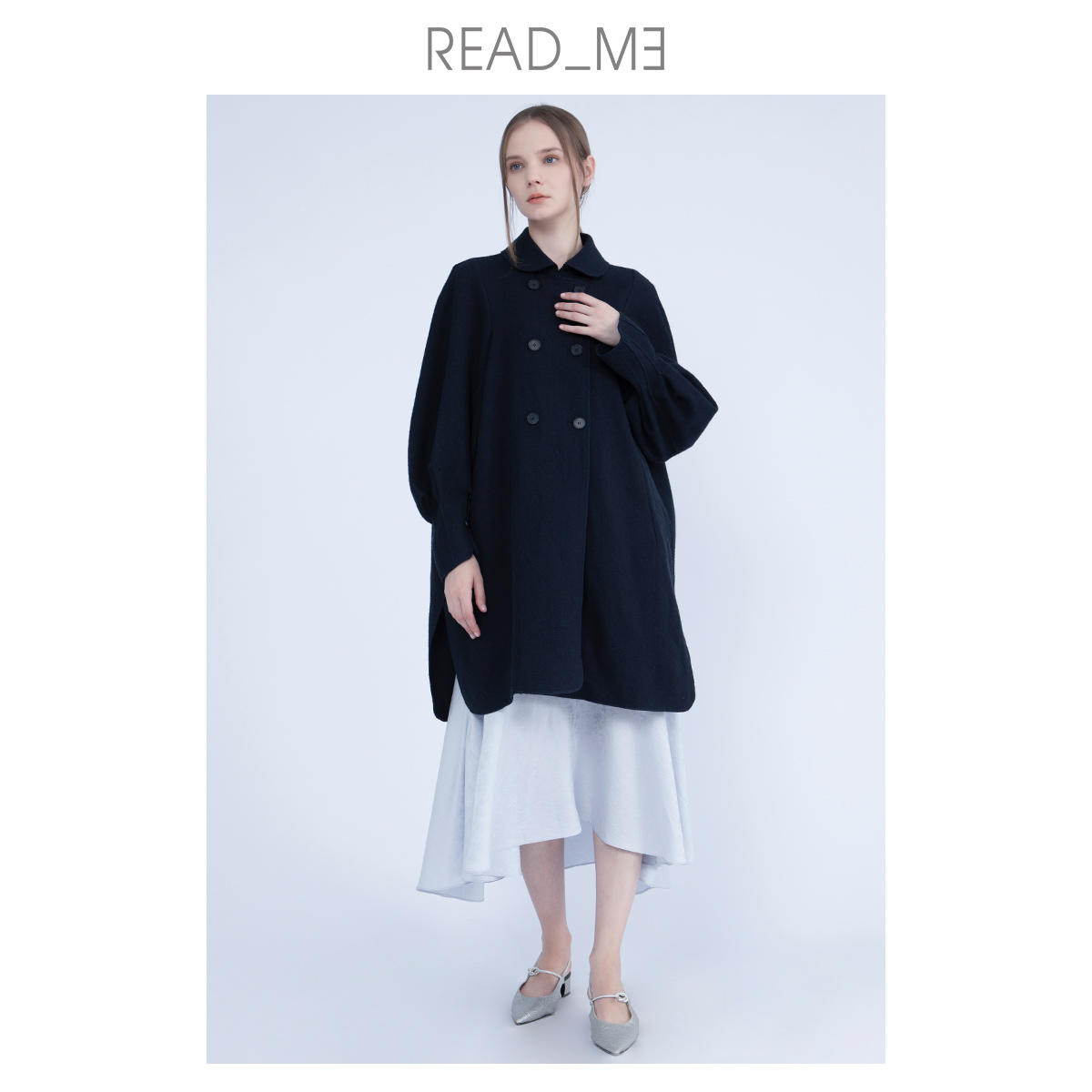 READ_ME设计感绵羊毛呢大衣