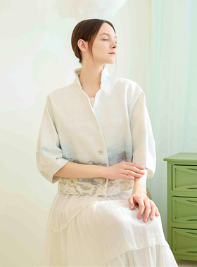 READ_ME读我立体泡袖印花短外套B90603109