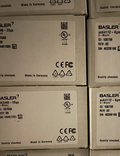 basler带包装质保工业相机