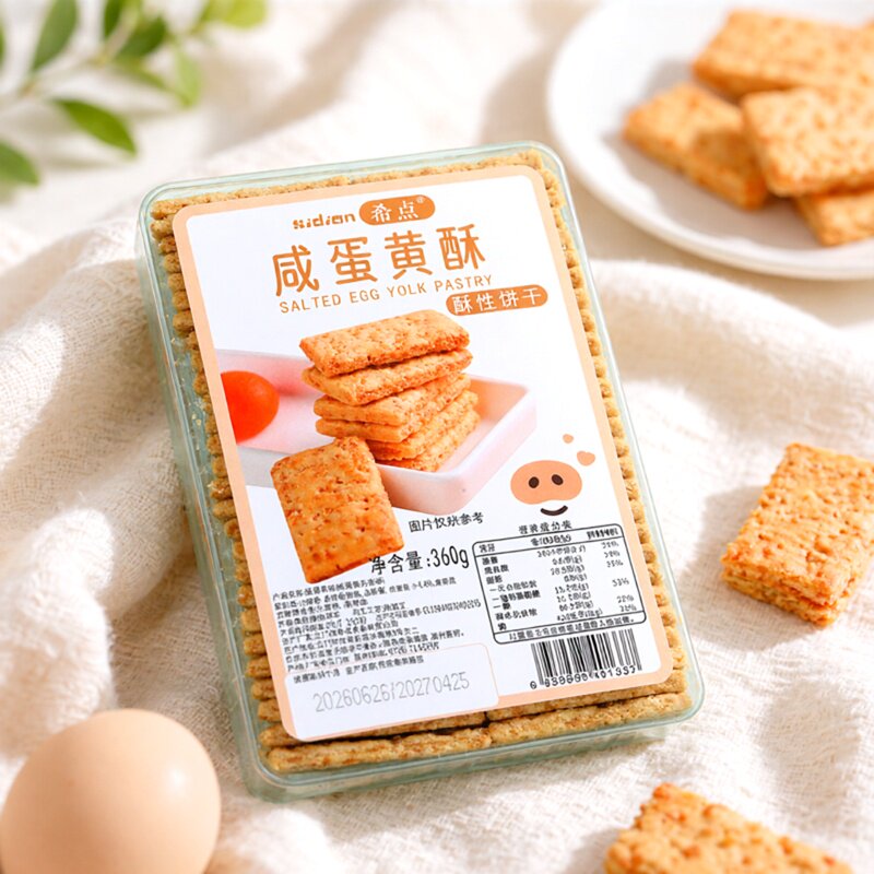 希点 蛋糕店专用台式方块酥咸蛋黄酥千层饼干牛轧饼干烘焙原材料