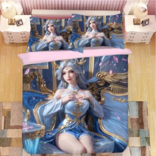 来图定制国漫百炼成神周边性感美女宁雨蝶床单被套宅男宿舍三件套