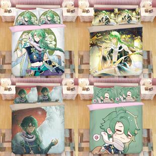 来图定制动漫游戏原神周边白术床单被套二次元 学生宿舍床品三件套