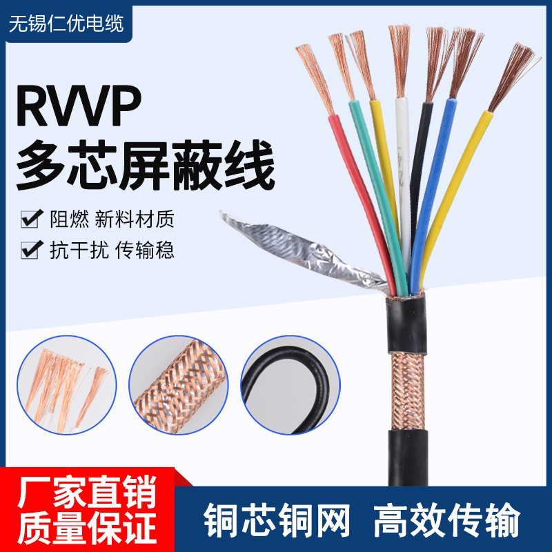 RVVP/KVVRP4 16 20 25芯0.3 0.5 0.75 1平多芯屏蔽信号控制电缆线-封面