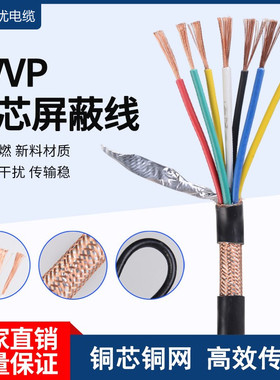 RVVP/KVVRP4 16 20 25芯0.3 0.5 0.75 1平多芯屏蔽信号控制电缆线