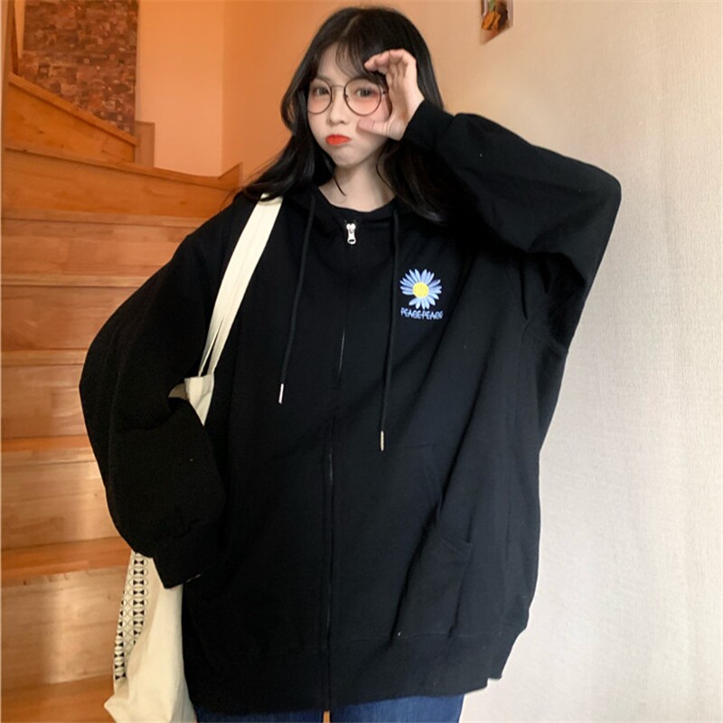 waitmore Sweater spring and autumn Thin section Easy Korean Edition ins Lazy wind bf Early autumn jacket zipper coatin the Women's clothing/Boutique , Shirt  category - from Buy2taobao.com to provide professional Taobao agent buy service