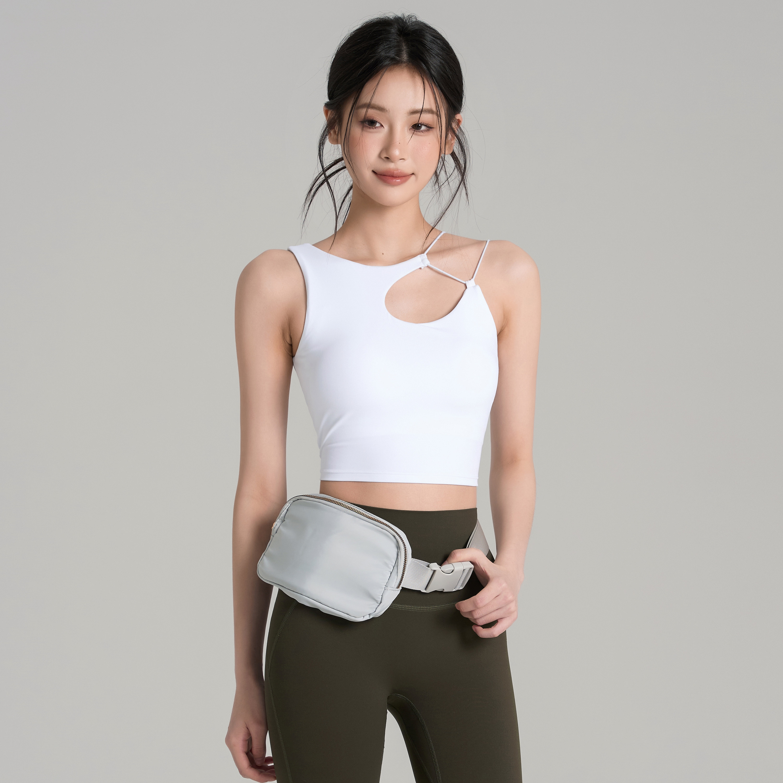 岚纹性感镂空瑜伽内衣女外穿防震跑步训练服健身文胸外穿运动背心