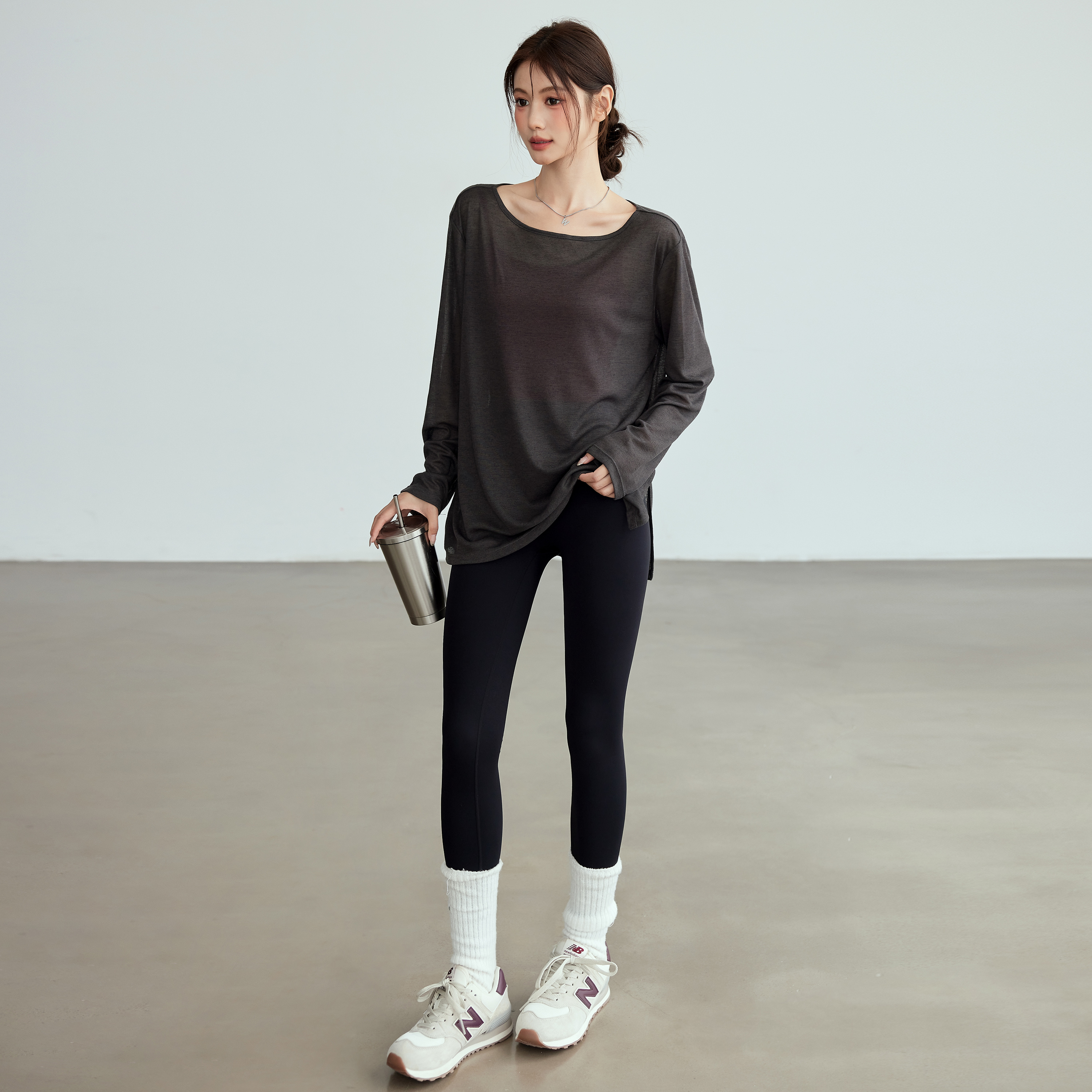 岚纹运动上衣女夏季新款宽松显瘦