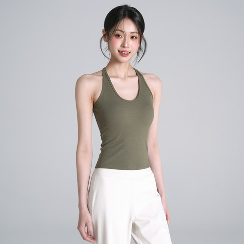 带胸垫显瘦瑜伽背心夏季健身服女