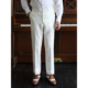 上班西裤 结婚新郎婚礼休闲修身 腰头可系皮带 英伦中腰米白色经典