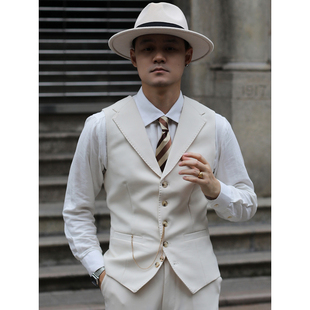 领马甲 西装 意式 复古浪漫优雅结婚婚礼新郎英伦雅痞绅士老钱风修身
