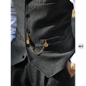 金色 饰链金属马甲链子粗链 马甲配饰马甲装 银色 英伦风复古西装