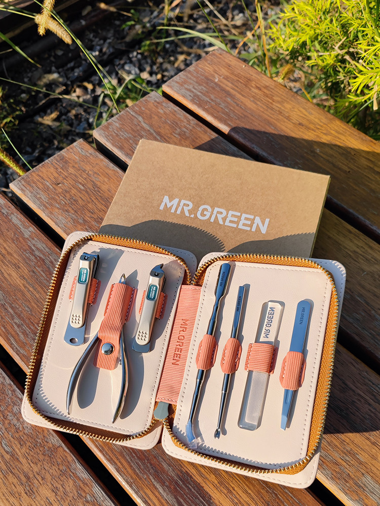 독일 MR.GREEN MR. GREEN 수입 SHANMENG 시리즈 매니큐어 및 개인 위생 손톱깎이 소녀 청소용 7종 세트