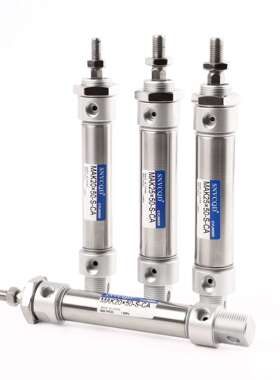 MAK20/MAK25/50/100/150活塞杆六角防旋转笔形气缸不锈钢迷你气缸