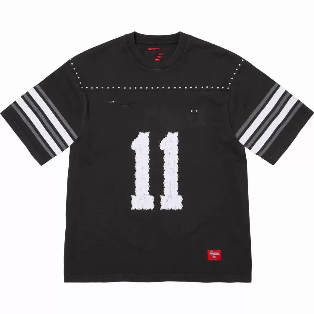 thumbnail for Milu Autonomous 26SS Studded S S Football Top Studded Short Sleeve No. 11 Rugby Jersey