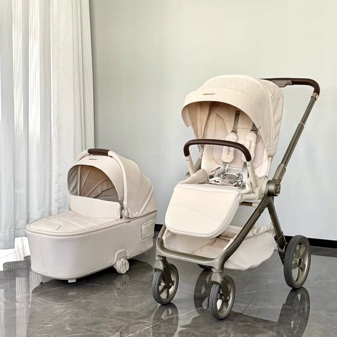 哈卡达婴儿推车双向高景观避震可坐躺折叠遛娃神器新生婴幼儿推车