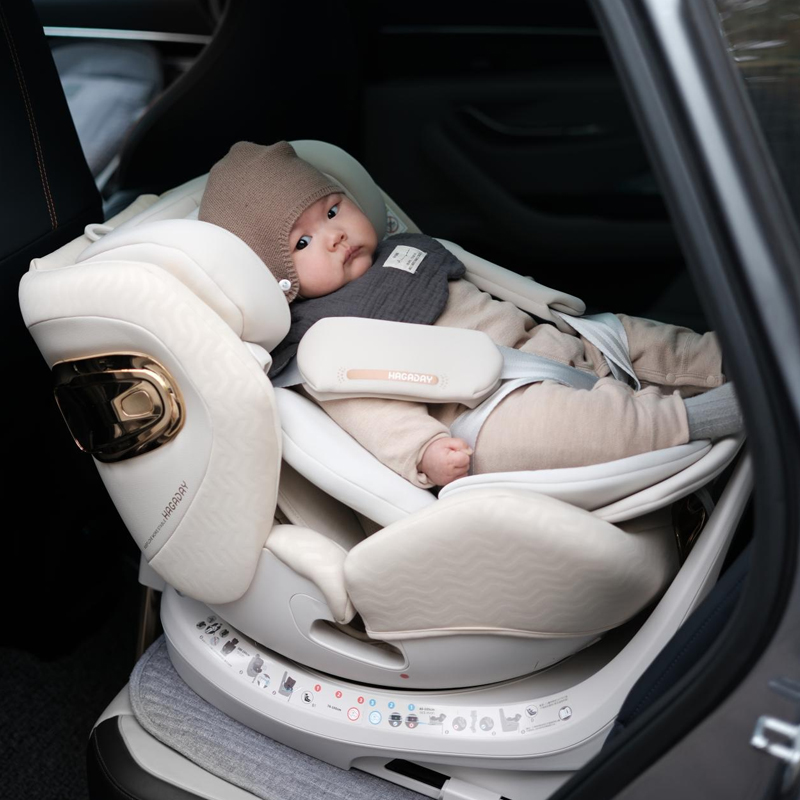hagaday哈卡达智行3婴儿安全座椅汽车用儿童0-12岁宝宝可车载通风