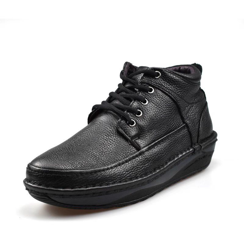 高帮靴纯羊毛保暖防滑底男棉鞋