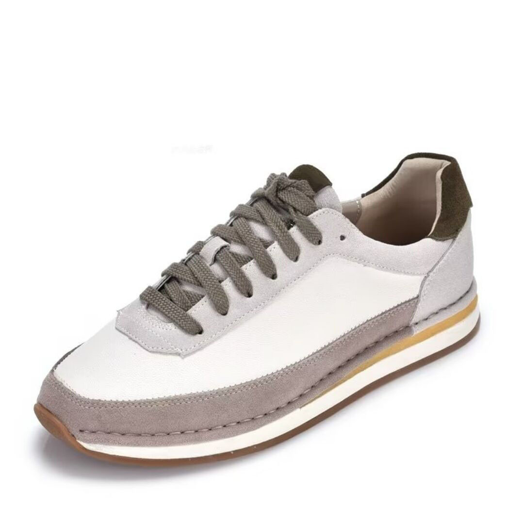 男鞋系带休闲鞋真皮户外运动鞋