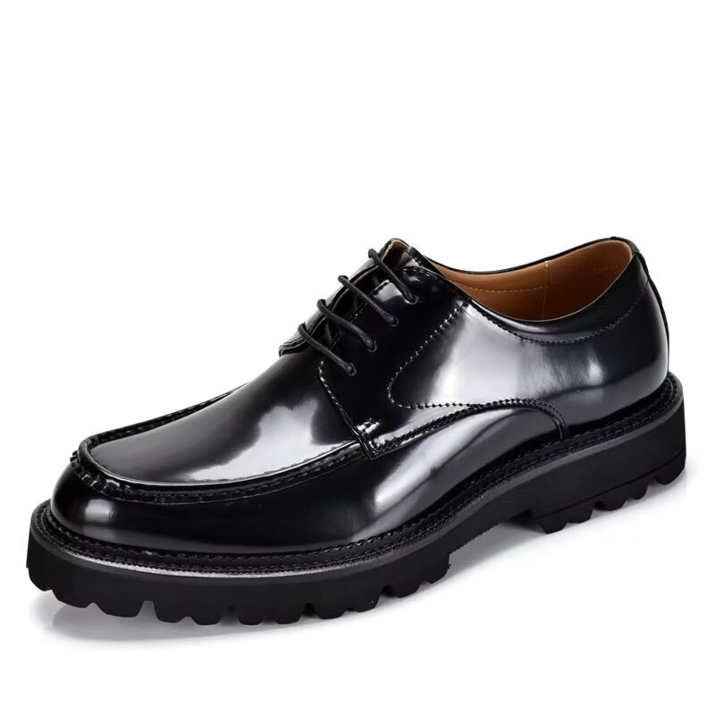 男士皮鞋英伦高档德比鞋厚底婚鞋