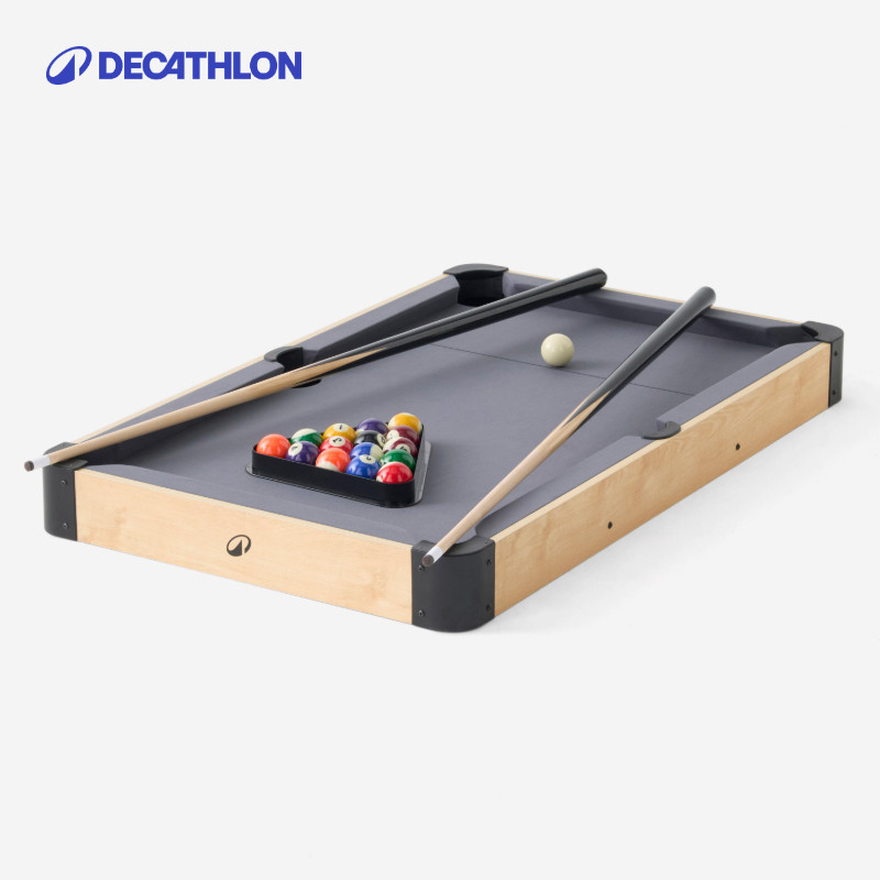 迪卡侬BT100小型美式台球桌室内家用儿童成人家庭收纳台球杆CSR2