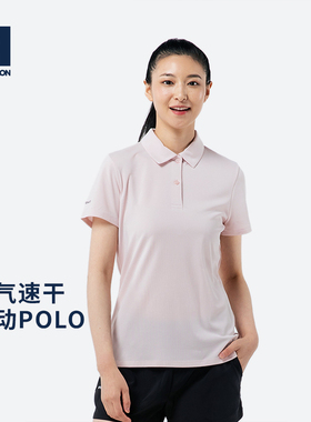 迪卡侬运动T恤女夏季速干休闲Polo衫短袖宽松半袖纯色短袖SAJ2