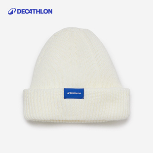 复古毛线小帽校园风撞色小logo运动休闲SAP3 迪卡侬SPW361360经典