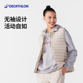 迪卡侬保暖棉马甲女士无袖 轻便背心茄克防泼水高尔夫百搭背心SAG2