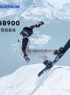 迪卡侬SNB900滑雪裤女户外单板双板防水保暖背带裤WWW3