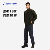 迪卡侬户外运动休闲裤 OVHU 男秋冬摇粒绒抓绒加绒保暖裤 长裤 工装