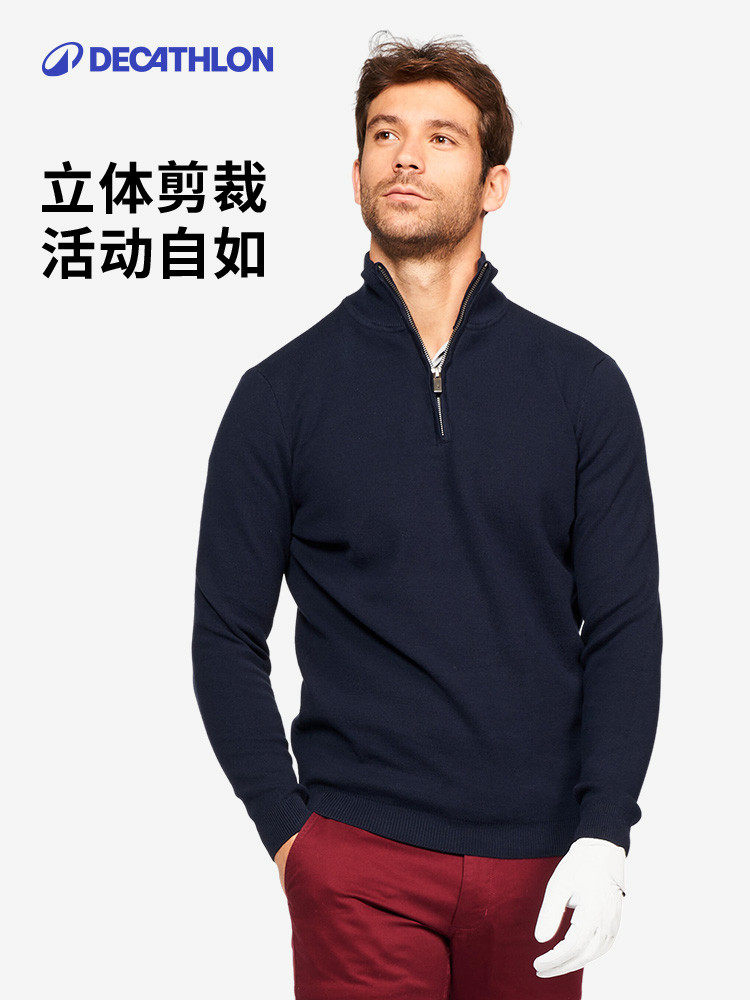 DECATHLON 하프 지퍼 스웨터 가을 겨울 따뜻한 옷깃 풀오버 스포츠 캐주얼 긴팔 스웨터 남성용 SAG1