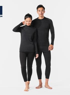 迪卡侬运动保暖内衣男滑雪速干衣女冬季户外透气压缩登山骑行OVW1