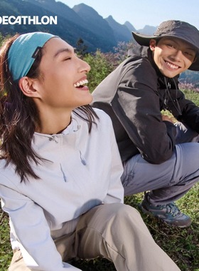 迪卡侬新款MH150冲锋衣女款小个子户外硬壳单层徒步防风防水外套