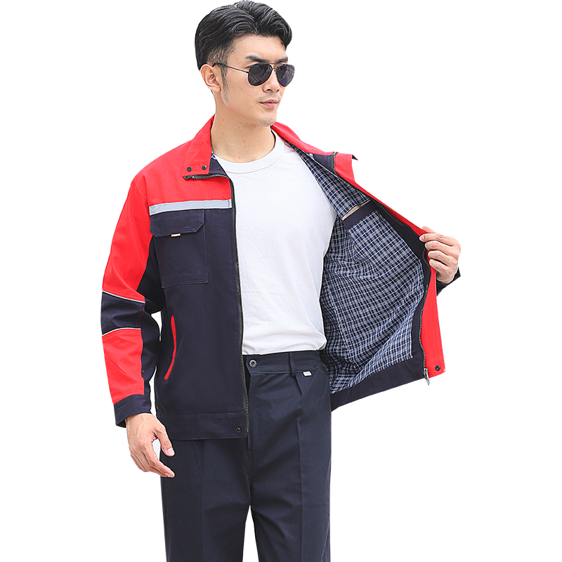工作服套装男女装秋冬季双层耐磨加厚汽修工装劳保服劳动厂服定制