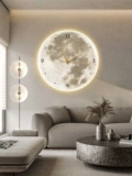 Луна для гостиной, креативное бра для спальни, карманные часы, популярно в интернете, легкий роскошный стиль