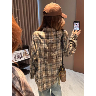 小众炸街高级感初秋温柔琥珀流光外穿衬衣衬衫