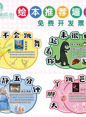儿童早教绘本馆阅读室装饰墙贴
