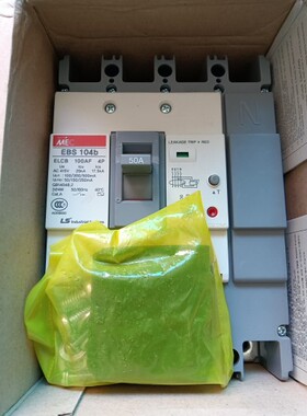 全新原装正品LS产电漏电断路器EBS104B,4P50A