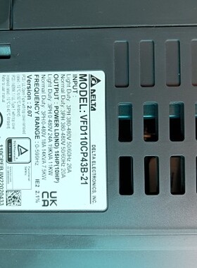 全新原装台达变频器VFD110CP43B-21