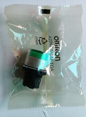 全新原装欧姆龙绿色带灯按钮头A22NZ-MGM-TGA