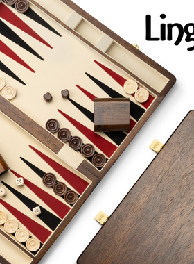 西洋双陆棋战棋木质棋盘多功能棋游戏套装便携式backgammon可折叠