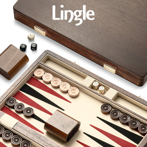 西洋双陆棋战棋木质棋盘多功能棋游戏套装便携式backgammon可折叠
