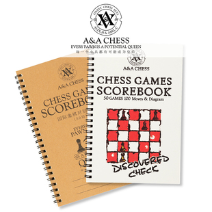 中英双语国际象棋对局记录记谱本笔记/专用记分纸CHESS SCOREBOOK
