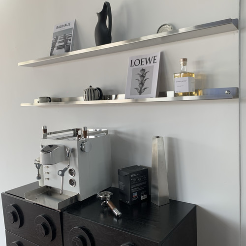 中古L型不锈钢置物架客厅上墙